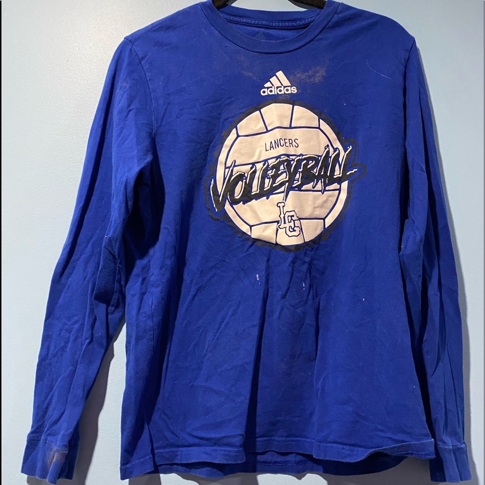 Navy Blue Long Sleeve Adidas Cotton Shirt